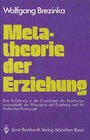 Buchcover Metatheorie der Erziehung