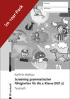 Buchcover Screening grammatischer Fähigkeiten für die 2. Klasse (SGF 2) - Testheft