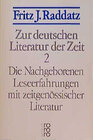 Buchcover Zur deutschen Literatur der Zeit 2: Die Nachgeborenen