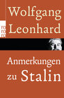 Buchcover Anmerkungen zu Stalin