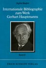 Buchcover Internationale Bibliographie zum Werk Gerhart Hauptmanns / Internationale Bibliographie zum Werk Gerhart Hauptmanns II. 