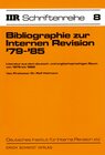 Buchcover Bibliographie zur Internen Revision '79-'85