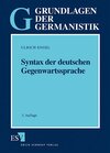 Buchcover Syntax der deutschen Gegenwartssprache