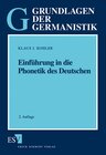 Buchcover Einführung in die Phonetik des Deutschen