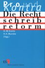 Buchcover Die Rechtschreibreform – Pro und Kontra