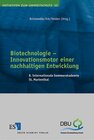 Buchcover Biotechnologie - Innovationsmotor einer nachhaltigen Entwicklung
