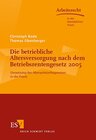 Buchcover Die betriebliche Altersversorgung nach dem Betriebsrentengesetz 2005