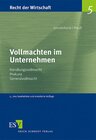 Buchcover Vollmachten im Unternehmen