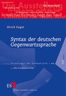 Buchcover Syntax der deutschen Gegenwartssprache