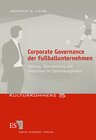 Buchcover Corporate Governance der Fußballunternehmen