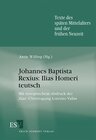 Buchcover Johannes Baptista Rexius: Ilias Homeri teutsch