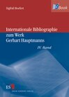 Buchcover Internationale Bibliographie zum Werk Gerhart Hauptmanns