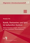 Buchcover Komik, Pantomime und Spiel im kulturellen Kontext