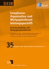 Buchcover Compliance-Organisation und Wertpapierdienstleistungsgeschäft