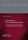 Buchcover TheaterTexte – Literarische Kunstwerke