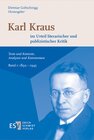 Buchcover Karl Kraus im Urteil literarischer und publizistischer Kritik