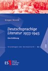 Buchcover Deutschsprachige Literatur 1933-1945