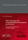 Buchcover Die Gattungen der nicht-fiktionalen Kunstprosa im NS-Exil