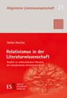 Buchcover Relativismus in der Literaturwissenschaft