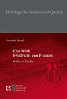Buchcover Das Werk Friedrichs von Hausen