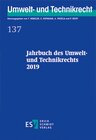 Buchcover Jahrbuch des Umwelt- und Technikrechts 2019