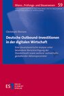 Buchcover Deutsche Outbound-Investitionen in der digitalen Wirtschaft