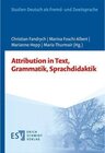 Buchcover Attribution in Text, Grammatik, Sprachdidaktik