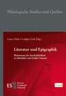 Buchcover Literatur und Epigraphik