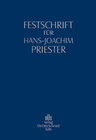 Buchcover Festschrift für Hans-Joachim Priester