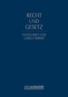 Buchcover Recht und Gesetz. Festschrift für Ulrich Seibert