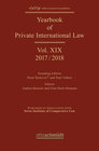 Buchcover Yearbook of Private International Law Vol. XIX – 2017/2018
