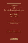 Buchcover Yearbook of Private International Law Vol. XXIII – 2021/2022