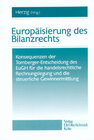 Buchcover Europäisierung des Bilanzrechts