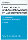 Buchcover Unternehmens- und Anteilsbewertung im Gesellschaftsrecht