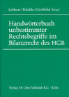 Buchcover Handwörterbuch unbestimmter Rechtsbegriffe im Bilanzrecht des HGB
