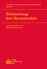 Buchcover Erneuerung des Steuerrechts