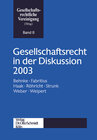 Buchcover Gesellschaftsrecht in der Diskussion 2003