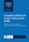 Buchcover Gesellschaftsrecht in der Diskussion 2008