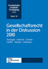 Buchcover Gesellschaftsrecht in der Diskussion 2010