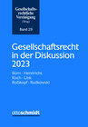 Buchcover Gesellschaftsrecht in der Diskussion 2023