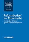 Buchcover Reformbedarf im Aktienrecht