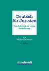 Buchcover Deutsch für Juristen
