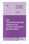 Buchcover Der Gewinnauszahlungsanspruch des GmbH-Minderheitengesellschafters