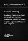 Buchcover Das Bürgerliche Gesetzbuch während des Nationalsozialismus und in der DDR