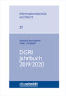 Buchcover DGRI Jahrbuch 2019/2020