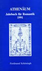 Buchcover Athenäum - 1. Jahrgang 1991- Jahrbuch für Romantik