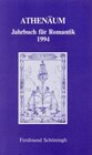 Buchcover Athenäum - 4. Jahrgang 1994 - Jahrbuch für Romantik