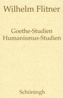Buchcover Goethe-Studien - Humanismus-Studien