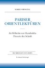 Buchcover Pariser Orientlektüren