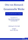 Buchcover Neue Friedrichsruher Ausgabe. Otto von Bismarck Gesammelte Werke